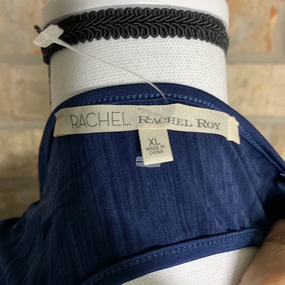 NWOT Rachel Roy Navy Cold Shoulder Crop Top - I54 - Picture 6 of 8